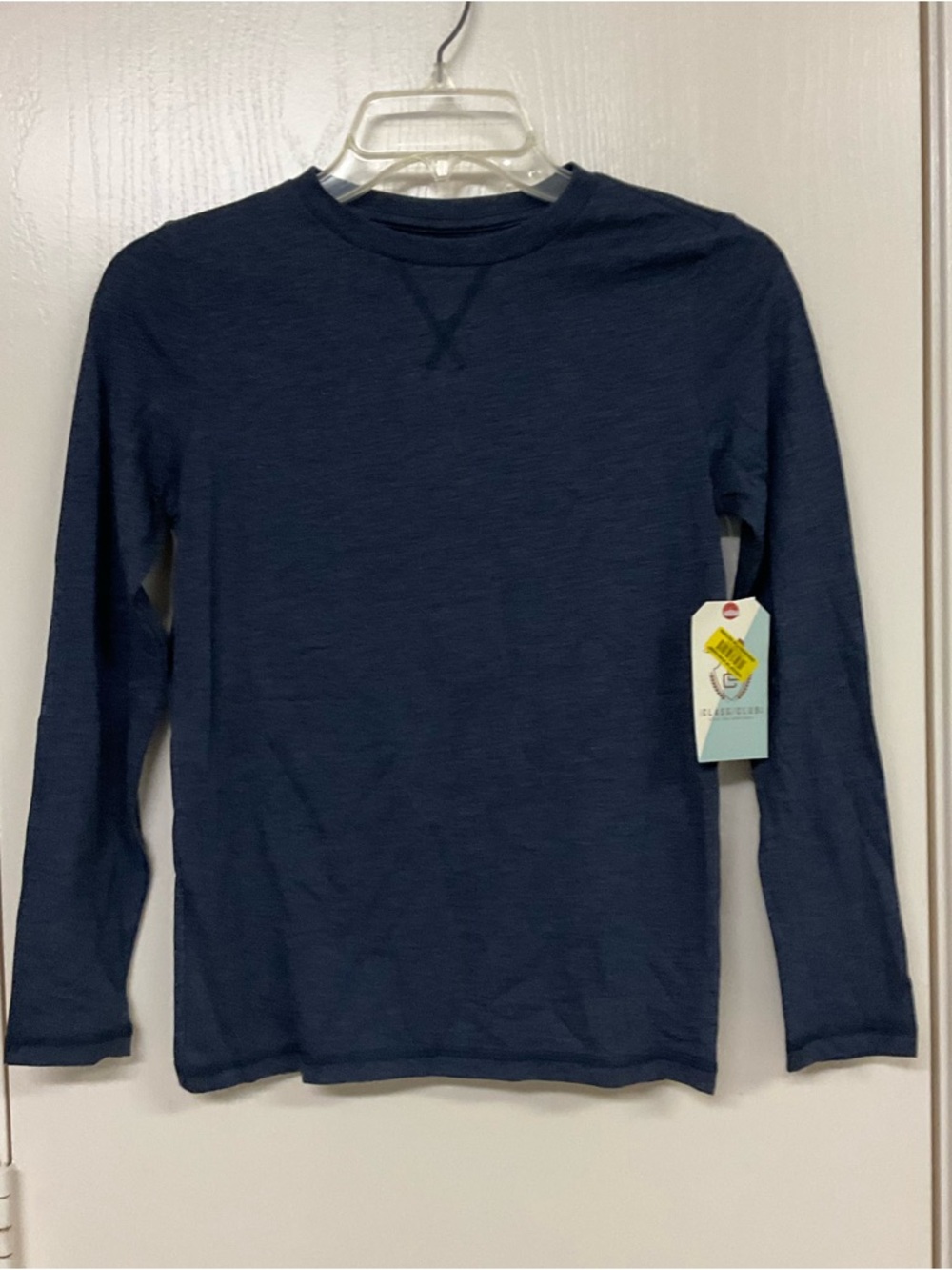 Class Club Kids Long Sleeve Crewneck Tee in Navy